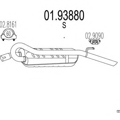 MTS 01.93880 End Silencer